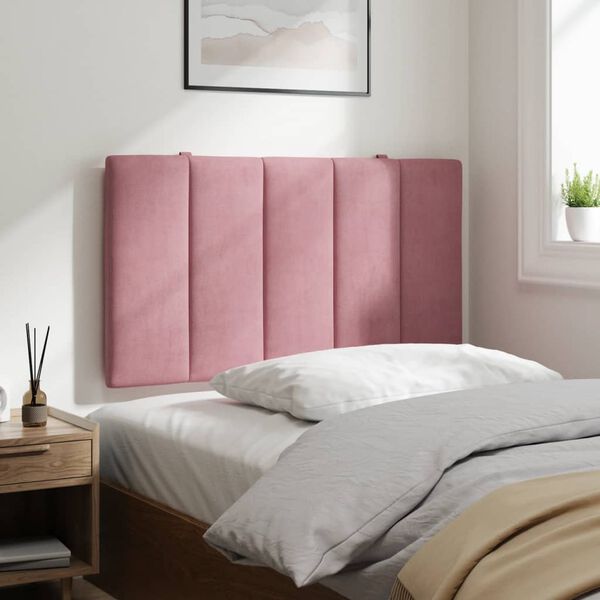 vidaXL Headboard Cushion Pink Velvet Medium Removable Covers
