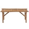 vidaXL Garden Bench Natural Bamboo Bamboo and Polyester Medium Foldable