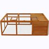 vidaXL Animal Cage Brown Solid fir wood, Plywood Collapsible Animal Cage