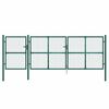 vidaXL Mesh Garden Gate Green 157.5x49.2" Galvanised Steel