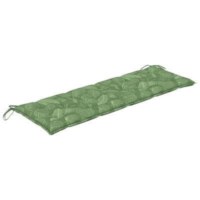 vidaXL Bench Cushion Leaf Pattern 59.1"x19.7"x2.8" Fabric