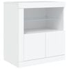 vidaXL Sideboard White Engineered wood, glass Large Sideboard