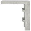 vidaXL Wall Bar Table Concrete gray Engineered wood Compact Modern