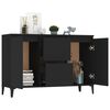 vidaXL Sideboard Black 40.2"x13.8"x27.6" Engineered Wood