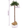 vidaXL Christmas Tree Green and brown PVC Medium Christmas Tree Other