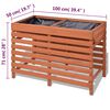 vidaXL Planter Brown Solid Chinese fir wood Medium Planter Rectangular