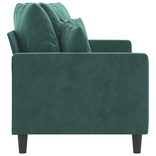 vidaXL 2-seater Sofa Dark Green Velvet (100% polyester) 2-Seater Durable