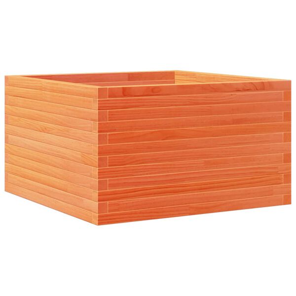 vidaXL Patio Planter Wax Brown 31.5x31.5x17.9" Solid Wood Pine
