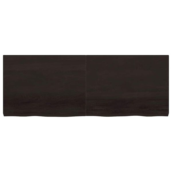 vidaXL Bathroom Countertop Dark Brown 63.0 x 23.6 x (0.8-2.4) " Treated Solid Wood