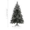 vidaXL Artificial Christmas Tree Green with flocked white snow