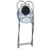 vidaXL Mosaic Bistro Set Blue and White Powder-coated iron frame, Ceramic
