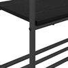 vidaXL Clothes Rack Black Oak 30.31 x 11.81 x 67.32 in Engineered Wood