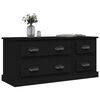 vidaXL TV Cabinet Black Engineered wood Compact TV Cabinet Rectangular