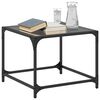 vidaXL Coffee Table Black glass Engineered wood, steel, glass Small