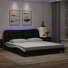 vidaXL Bed Frame Black and white