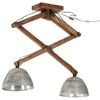 vidaXL Ceiling Lamp Vintage silver Iron and solid mango wood