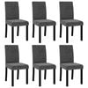 vidaXL Dining Chairs 6 pcs Dark Gray Velvet