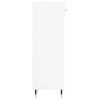 vidaXL Shoe Cabinet High gloss white Engineered wood, iron, aluminum alloy