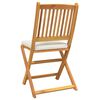 vidaXL Folding Chair 4 pcs White 49 x 57.5 x 92cm Solid Acacia wood