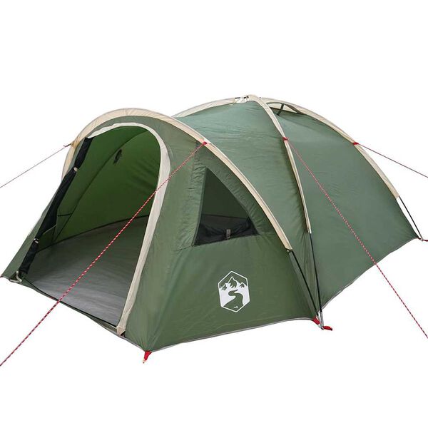 vidaXL Camping Tent with Roof Green 308 x 268 x 130 cm Polyester