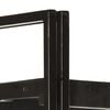 vidaXL Bookcase Black Solid Mango Wood Medium Shelving Bookcase