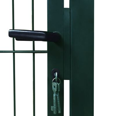 vidaXL 2D Fence Gate (Single) Green 41.7"x66.9"