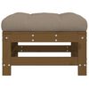 vidaXL Garden Footstool Honey Brown, Taupe Solid Pine Wood, Oxford Fabric