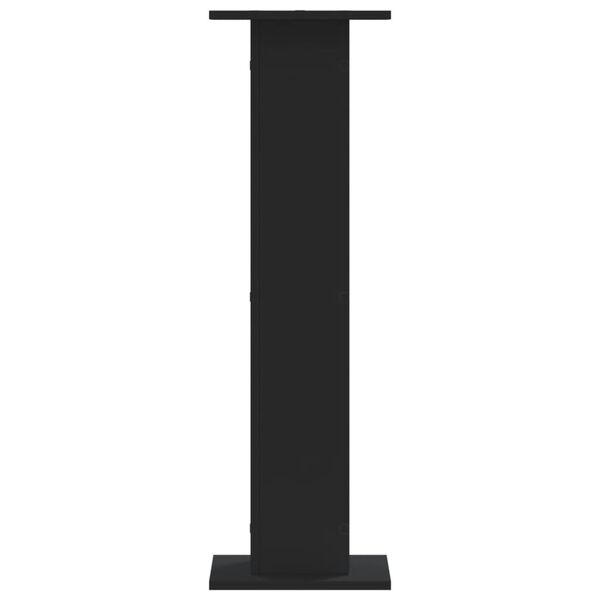 vidaXL Plant Stands 2 pcs Black 11.8x11.8x37.4" Engineered Wood