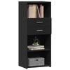 vidaXL Highboard Black Engineered wood Medium Highboard Rectangular