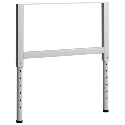vidaXL Adjustable Work Bench Frames 2 pcs Metal 33.5"x(27.2"-37.6") Gray