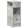 vidaXL Bedside Cabinet Concrete gray Engineered wood Small