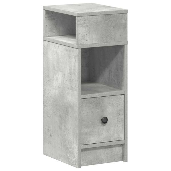 vidaXL Bedside Cabinet Concrete gray Engineered wood Small