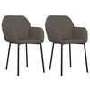 vidaXL Dining Chair Set of 2 Dark Grey Velvet, Metal, Plywood Standard