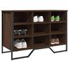 vidaXL Shoe Cabinet Brown Oak Engineered Wood, Metal Standard