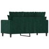 vidaXL 2-seater Sofa Dark Green Velvet (100% polyester) 2-seater