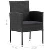 vidaXL Garden Dining Set Black