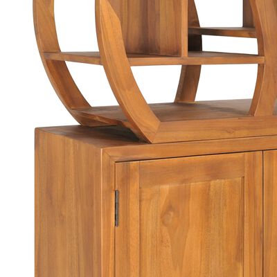 vidaXL Cabinet with Yin Yang Shelf 27.6"x11.8"x51.2" Solid Wood Teak