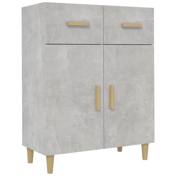 vidaXL Sideboard Concrete grey Engineered wood 27.4 in x 13.4 in x 35.0 in