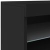 vidaXL Sideboard Black Engineered wood, Glass Large Sideboard