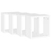 vidaXL Cube Shelf Set of 4 White Engineered wood Wall mounting