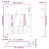 vidaXL Garden Gate 39.4x49.2" Corten Steel Grass Design
