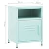 vidaXL Nightstand Mint Steel Medium Adjustable Feet Nightstand