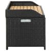vidaXL Storage Bench Black Poly rattan 47.2 in Storage Bench