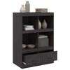 vidaXL Highboard Black Cold-rolled steel Medium Highboard Rectangular
