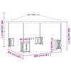 vidaXL Gazebo with Sidewalls&Double Roofs 9.8x9.8' Cream