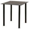 vidaXL Dining Table And Chairs Black Powder-coated steel frame 5-piece set
