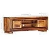 vidaXL TV Cabinet Brown Solid Acacia Wood Medium TV Cabinet