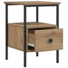 vidaXL Bedside Cabinet Artisan Oak Engineered wood, Iron Compact
