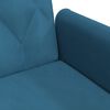 vidaXL Sofa Bed Blue Velvet (100% polyester), plywood, foam Large