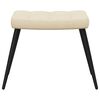 vidaXL Relaxing Chair With Stool Cream Fabric (100% polyester), steel
